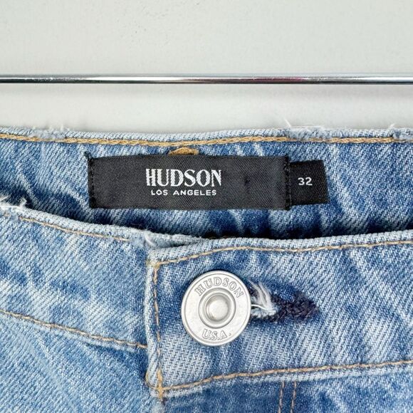 HUDSON JEANS | Viper Distressed Mini Denim Jean Skirt Women’s Size 32 (14) - Picture 6 of 10